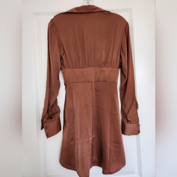 Urban Outfitters Brown Collar Corset Style Dress size X-small - Picture 2 of 6